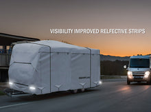 Load image into Gallery viewer, GEARFLAG Travel Trailer RV Cover with reinforced windproof side-straps and roll-up side panels
