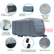 Load image into Gallery viewer, GEARFLAG Travel Trailer RV Cover 4 Layers top with reinforced windproof side-straps
