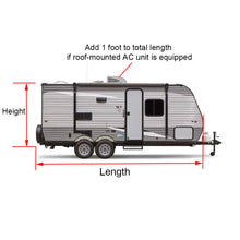 Load image into Gallery viewer, GEARFLAG Travel Trailer RV Cover 4 Layers top with reinforced windproof side-straps
