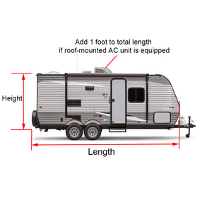 GEARFLAG Travel Trailer RV Cover 4 Layers top with reinforced windproof side-straps